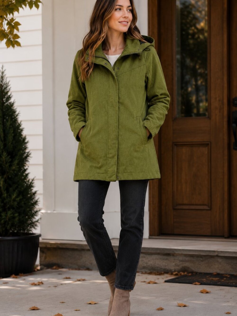 Mia Melon Green Whitney Insulated Jacket Womens XS Weatherproof Hooded Fall